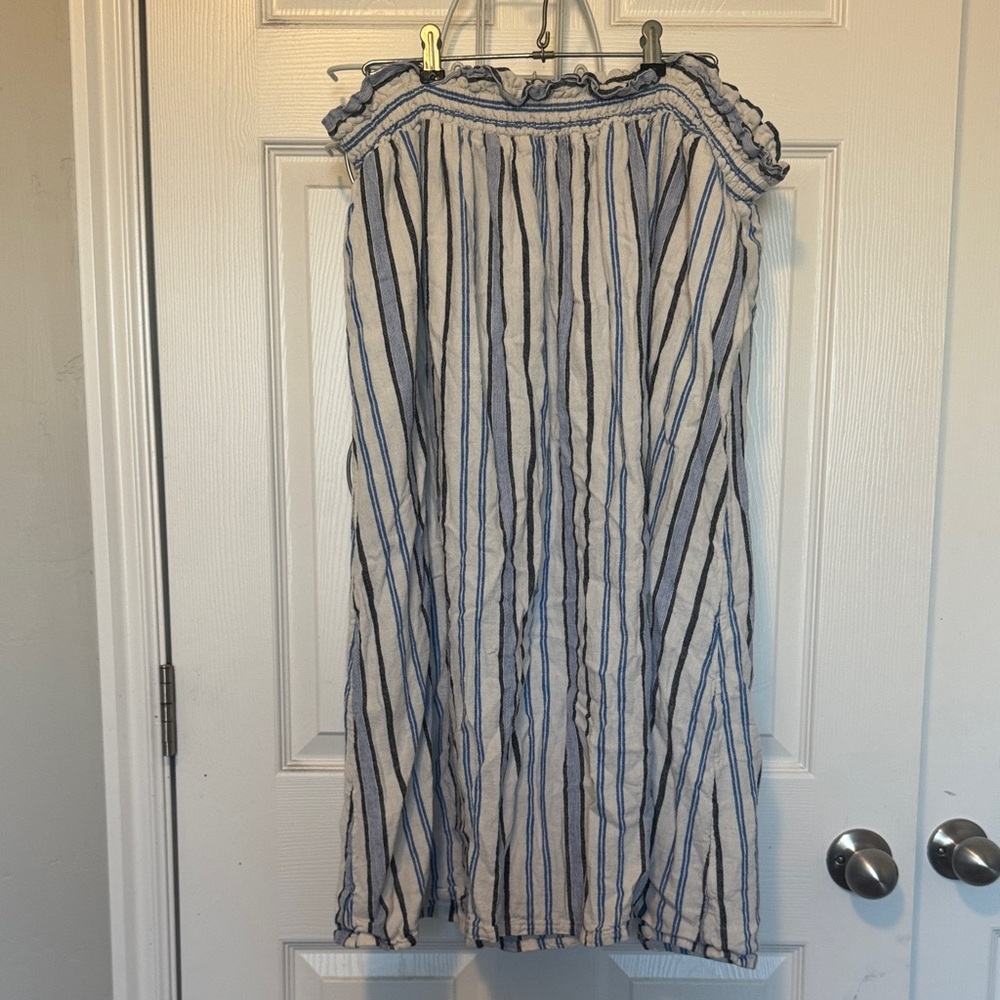 A New Day Blue and Black Striped Skirt